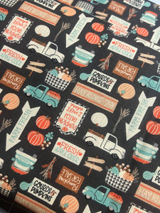 Pumpkin Patch Truck Fabric by the yard