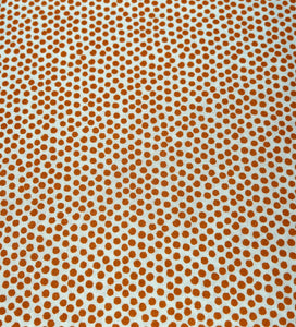 Orange and White Polka Dot Fabric - Benartex