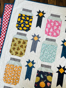 Blue Ribbon Preserves Quilt Pattern Paper Print Version