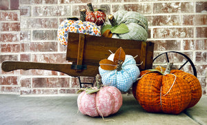 Quilted Pumpkins and Topiary Pattern - Print Paper Version